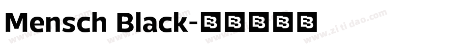 Mensch Black字体转换